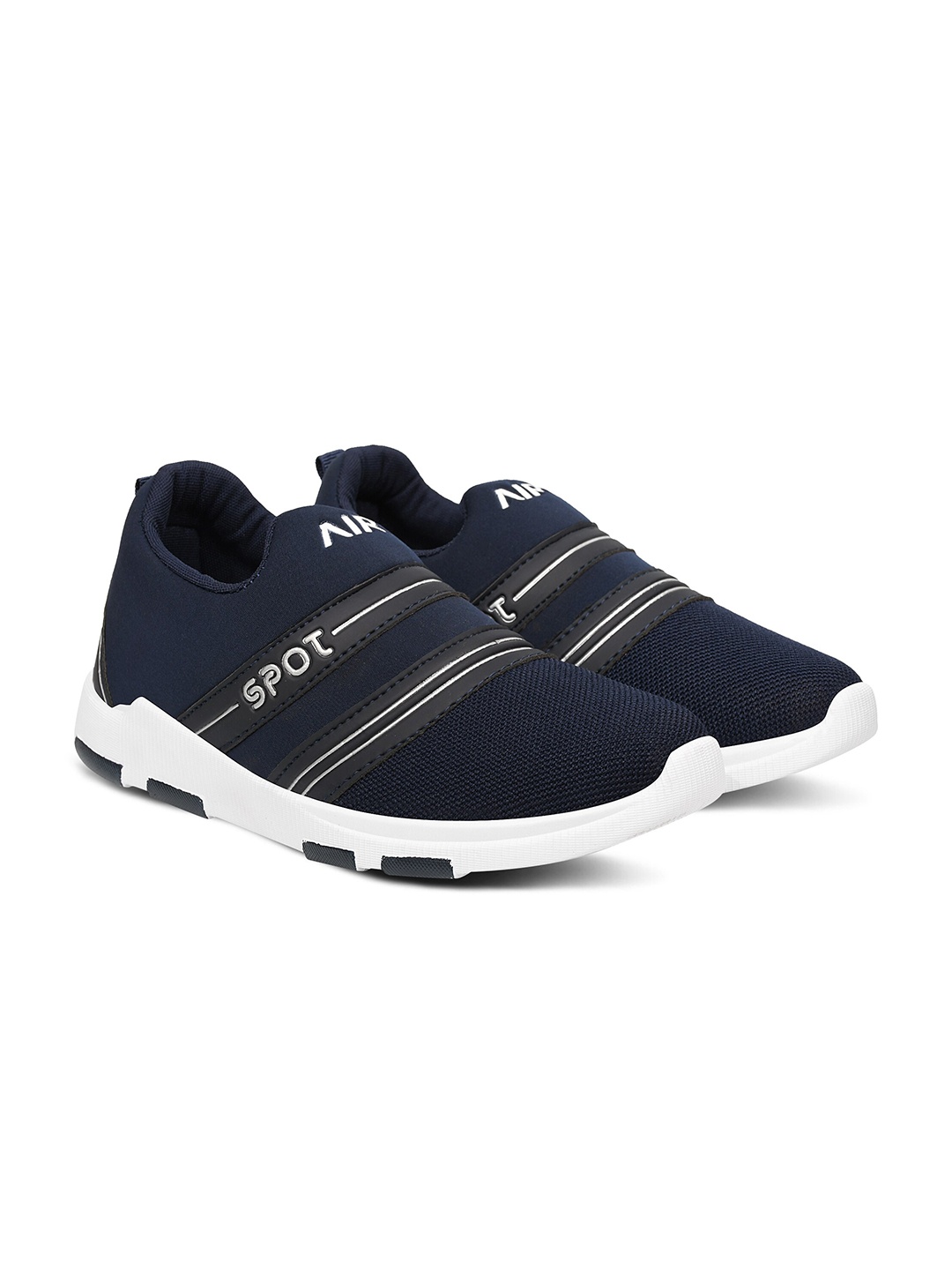 

Airspot Men Textured Slip-On Sneakers, Navy blue