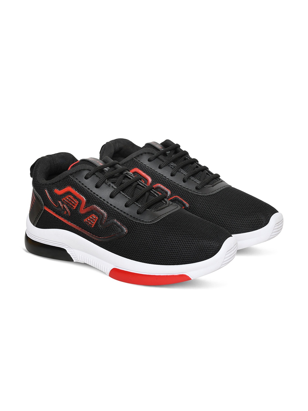 

Airspot Men Textured Lace-Up Sneakers, Black