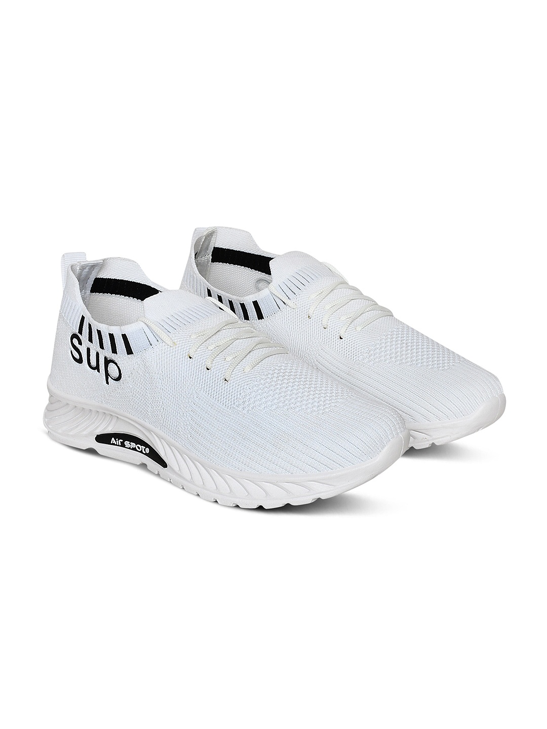 

Airspot Men Textured Slip-On Sneakers, White