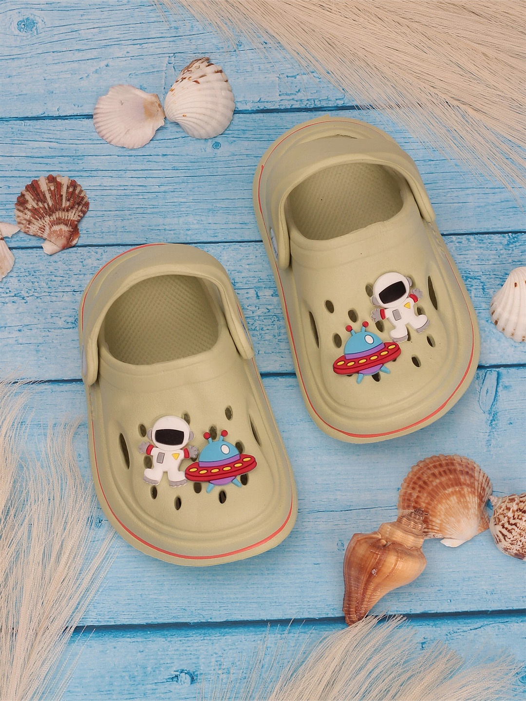 

Lil Lollipop Kids Space Applique Anti-Slip Clogs, Sea green