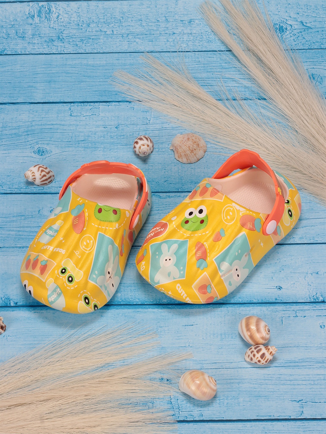 

Lil Lollipop Kids Animal Printed Anti-Slip Clogs, Yellow