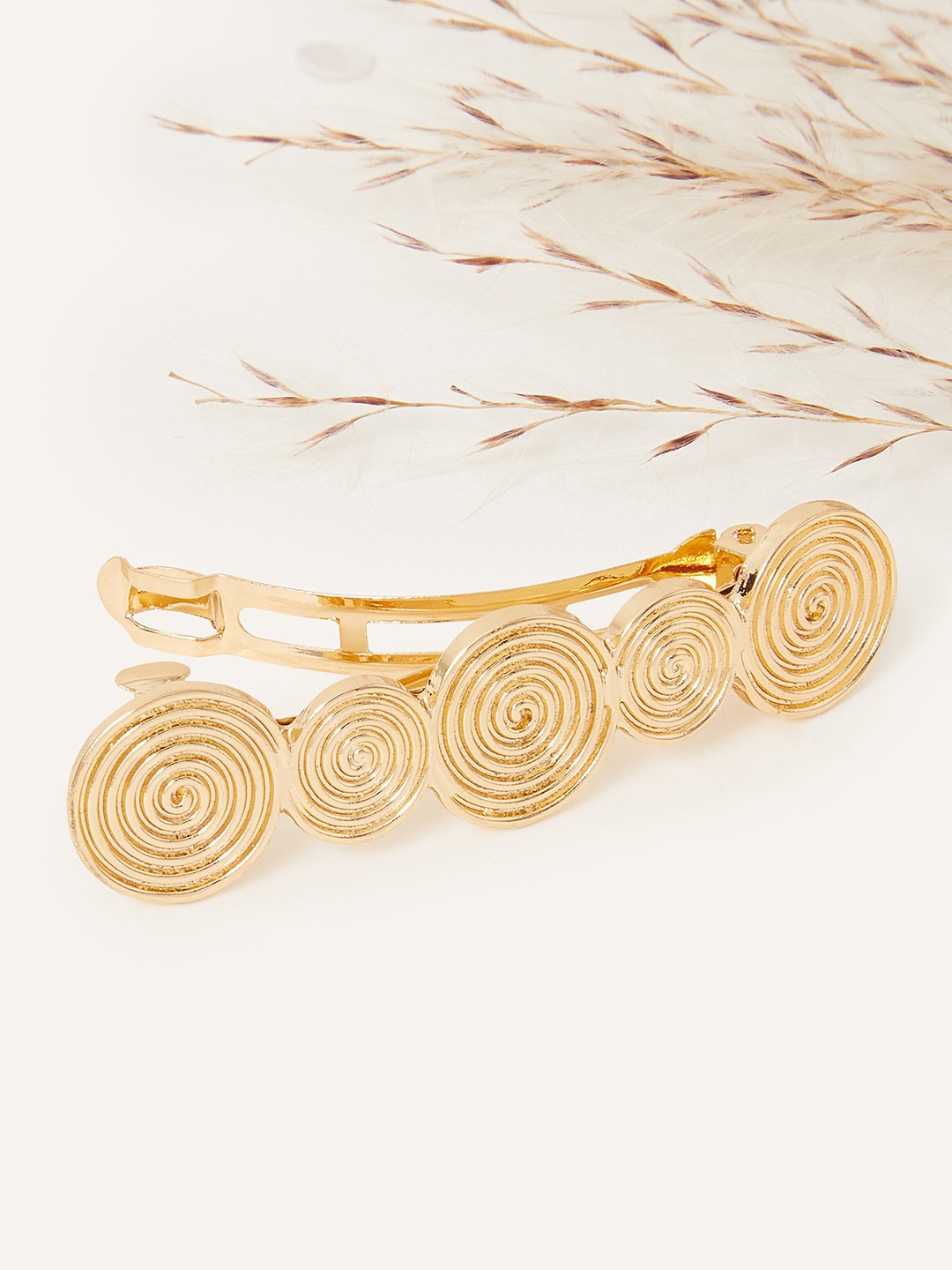 

Accessorize Metal Hair Circles Barrette, Gold