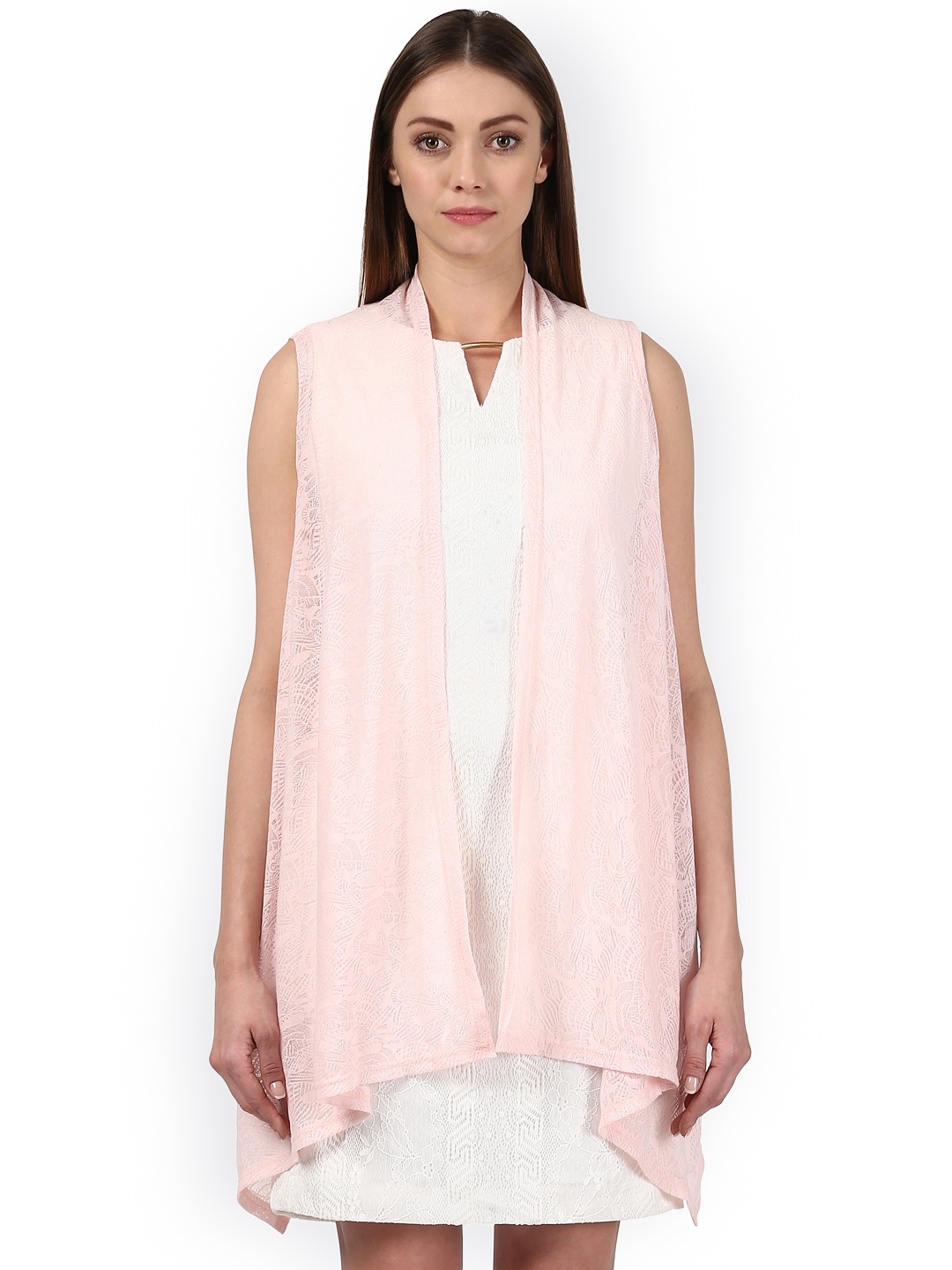 

Park Avenue Pink Solid Open Front Shrug