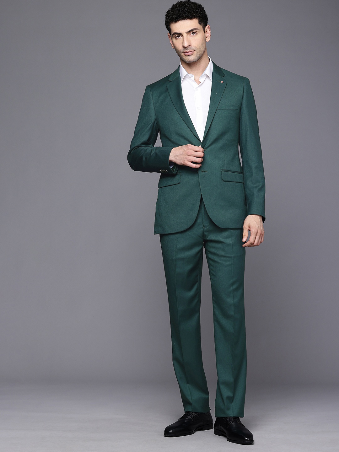 

Raymond Technosmart Wrinkle Free Contemporary Fit 2-Peice Formal Suits, Green