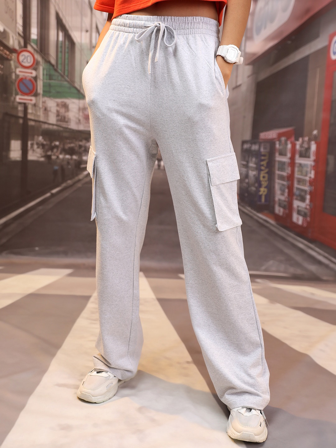 

Tokyo Talkies Women White Mid-Rise Cargo