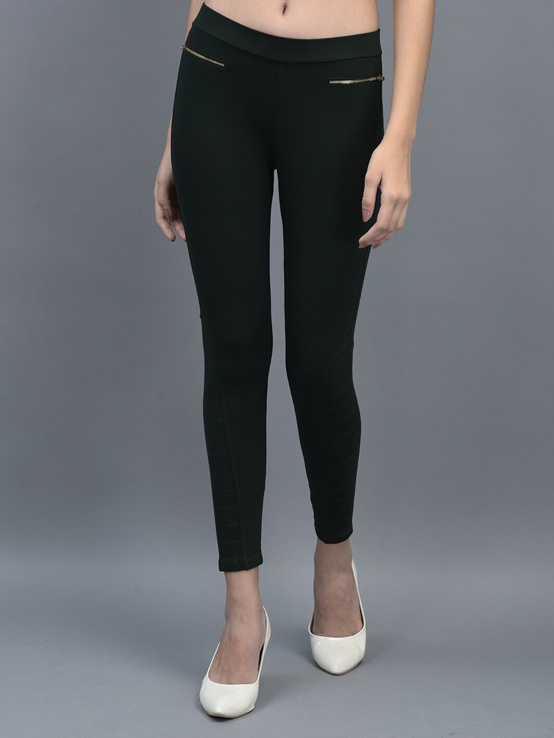

CANOE Women Mid-Rise Treggings, Green