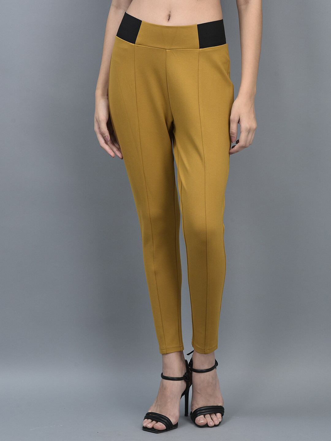 

CANOE Women Mid-Rise Jeggings, Mustard