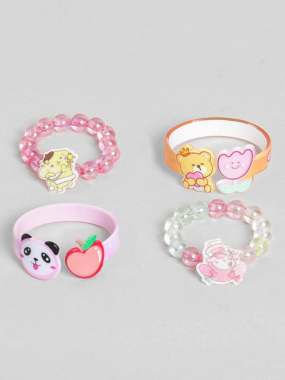 

EL REGALO Girls Set Of 4 Bracelet, Pink