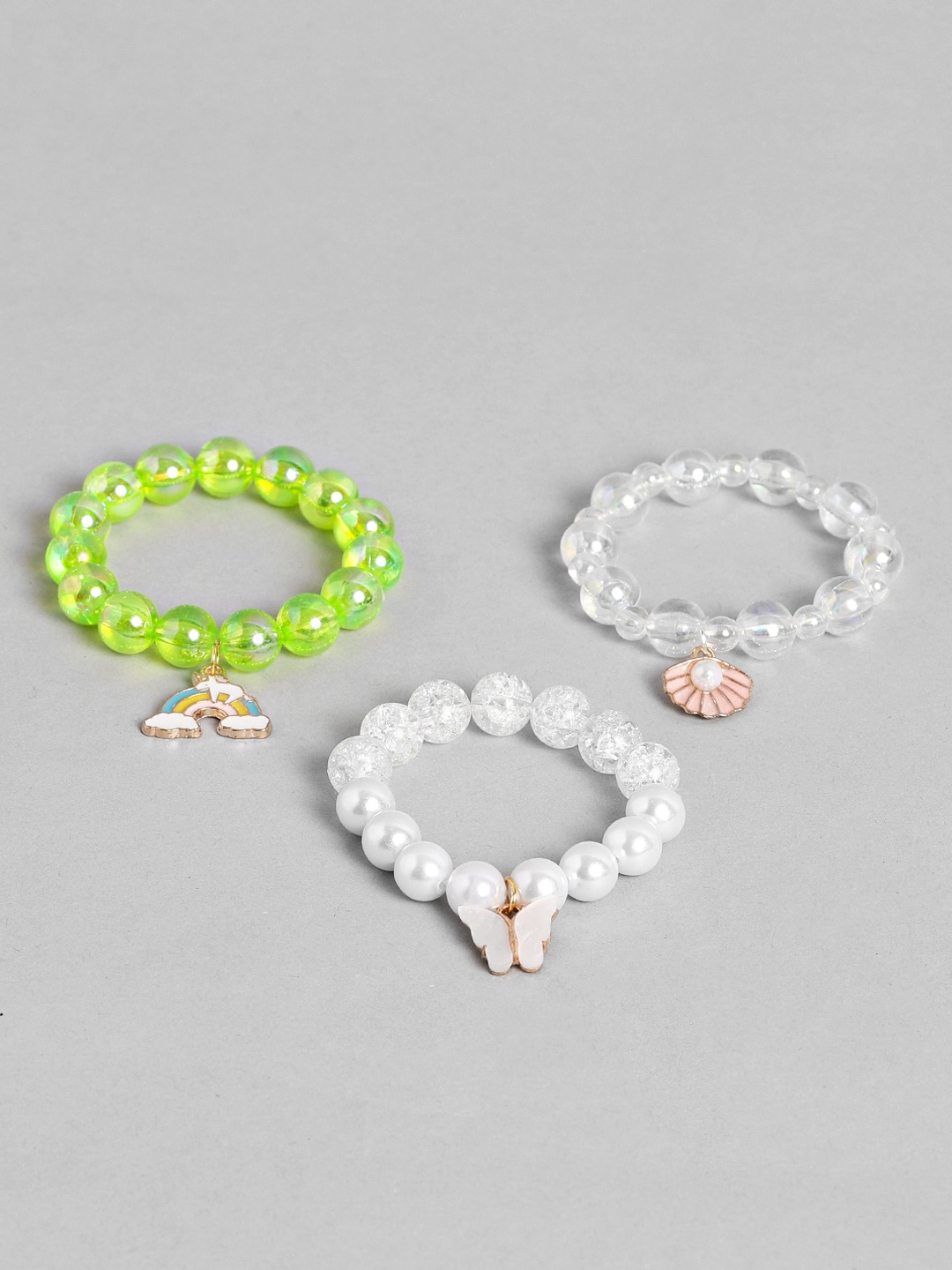

EL REGALO Girls Set Of 3 Bracelet, Green