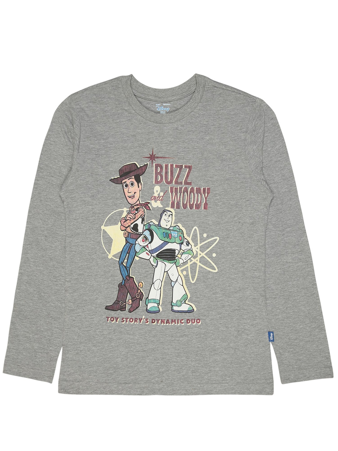 

Bodycare Boys Toy Story Printed Round Neck Pure Cotton T-shirt, Grey