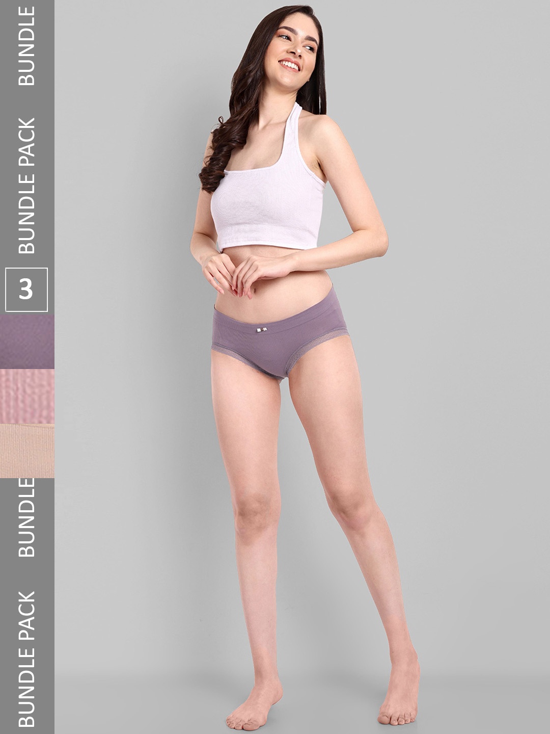 

TOM & GEE Pack Of 3 Hipster Briefs, Beige