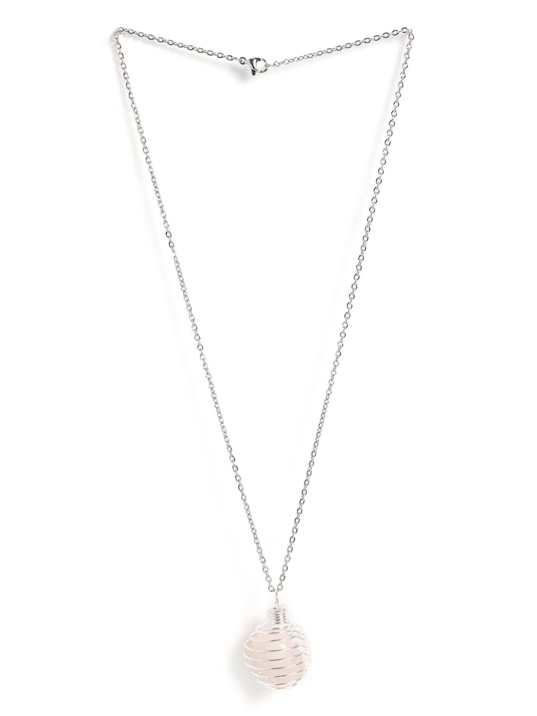 

EL REGALO Stone Studded Necklace, Silver
