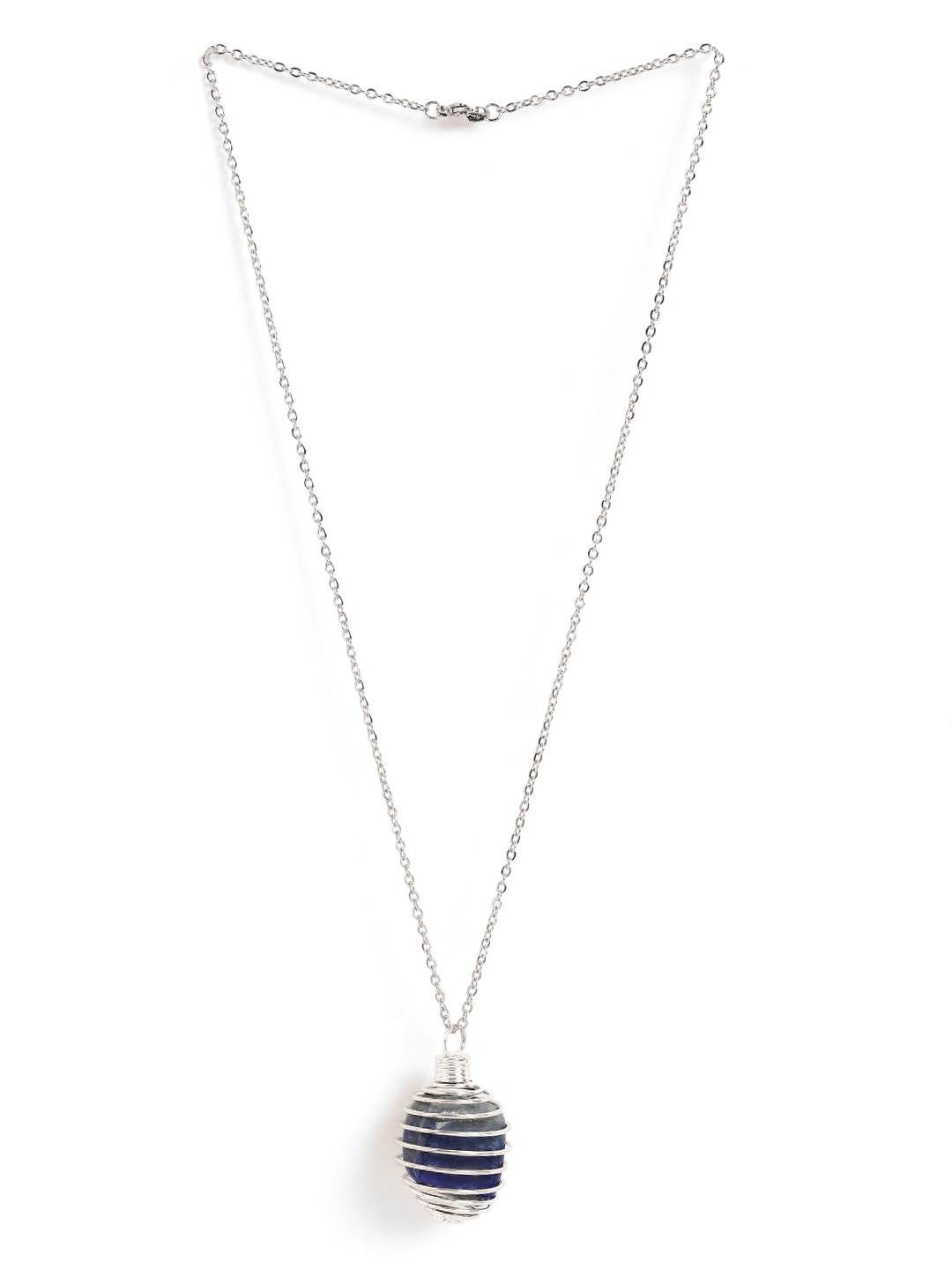 

EL REGALO Abstract Pendant With Chain, Silver
