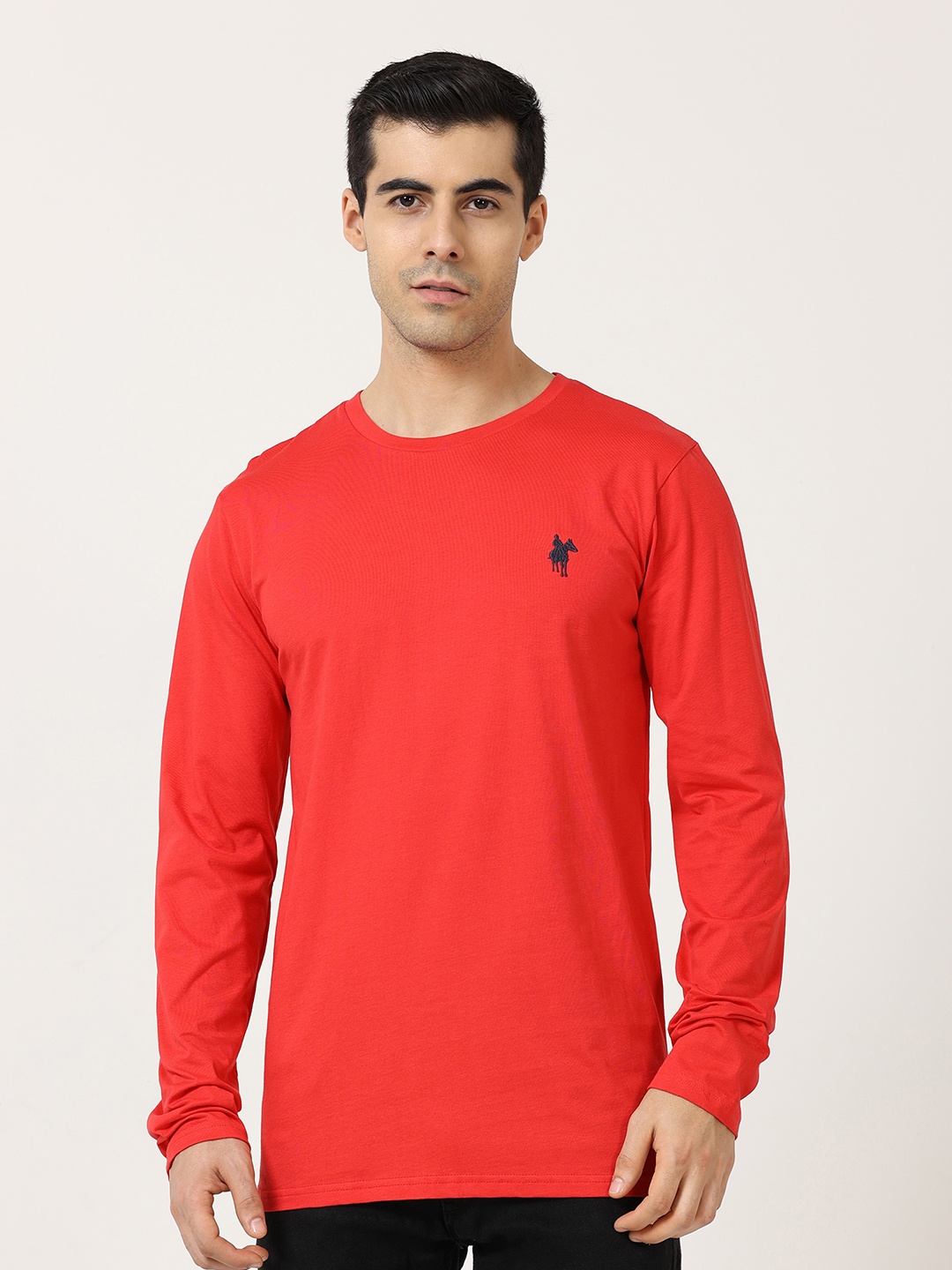 

Masculino Latino Men Round Neck Cotton T-shirt, Red