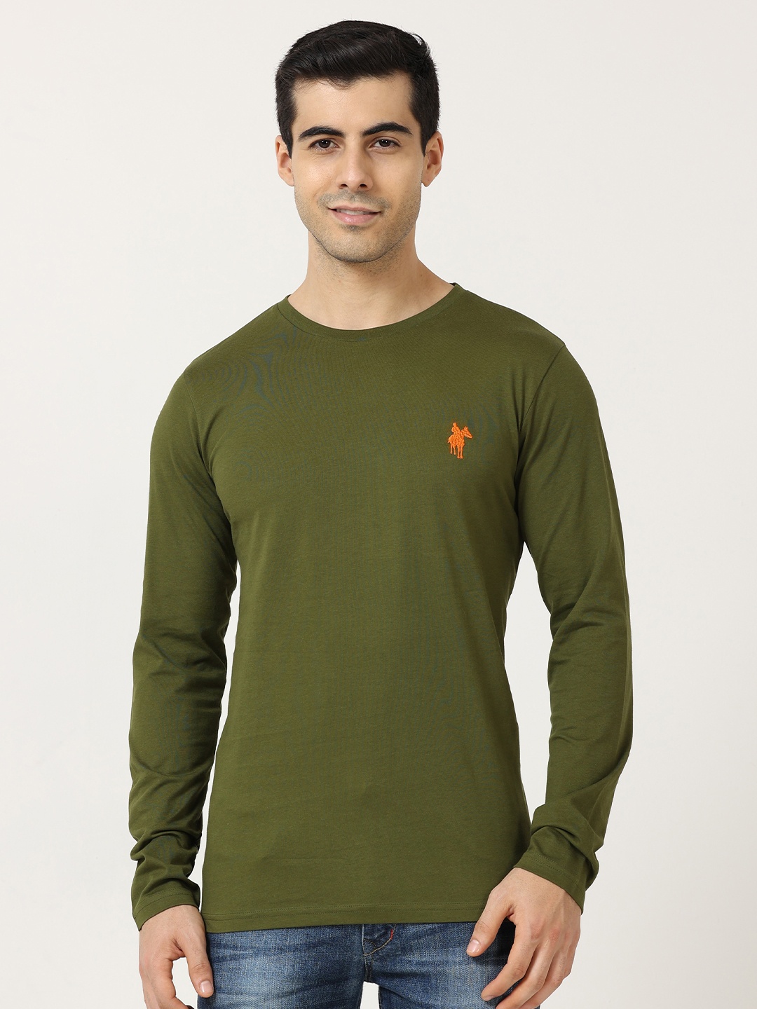 

Masculino Latino Men Round Neck Cotton T-shirt, Green