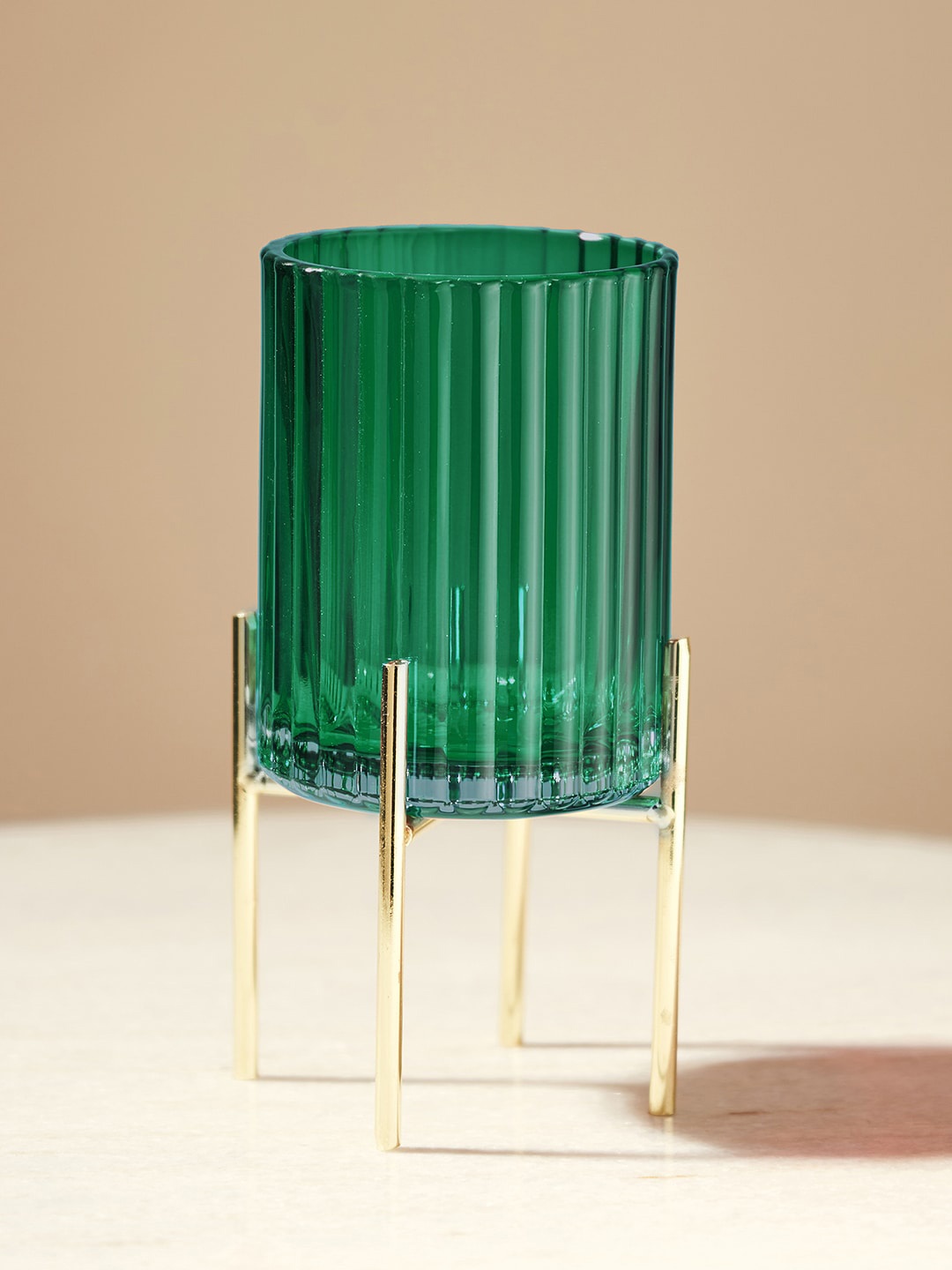 

Pure Home and Living Green Textured Luster Votive Holder
