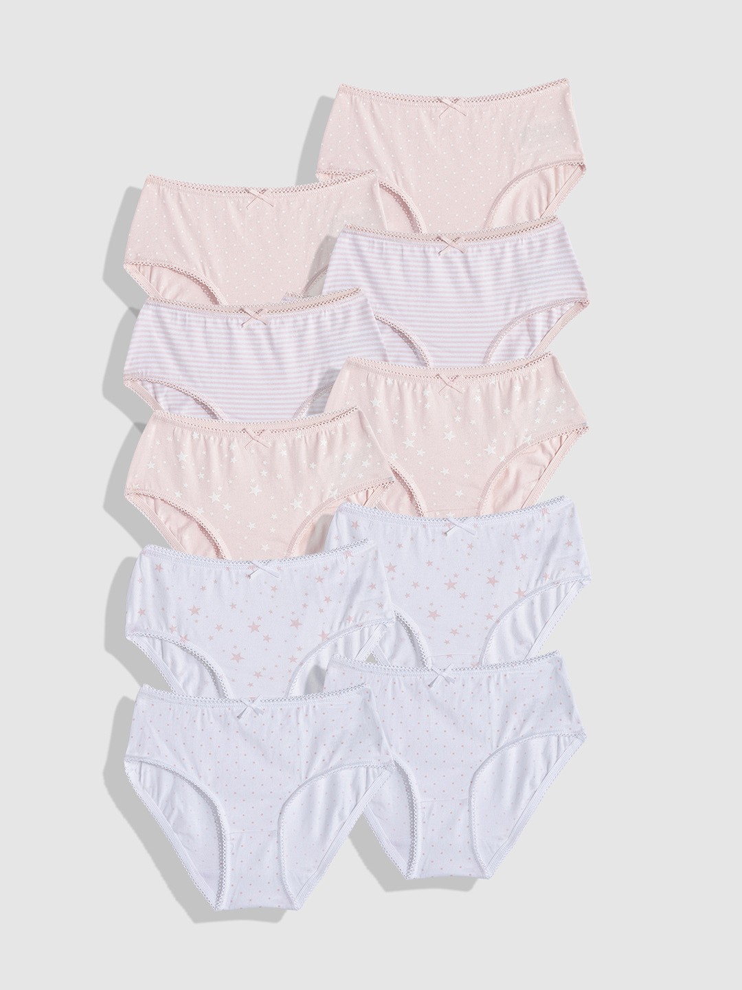 

NEXT Girls Pack of 10 Basic Briefs, Multi