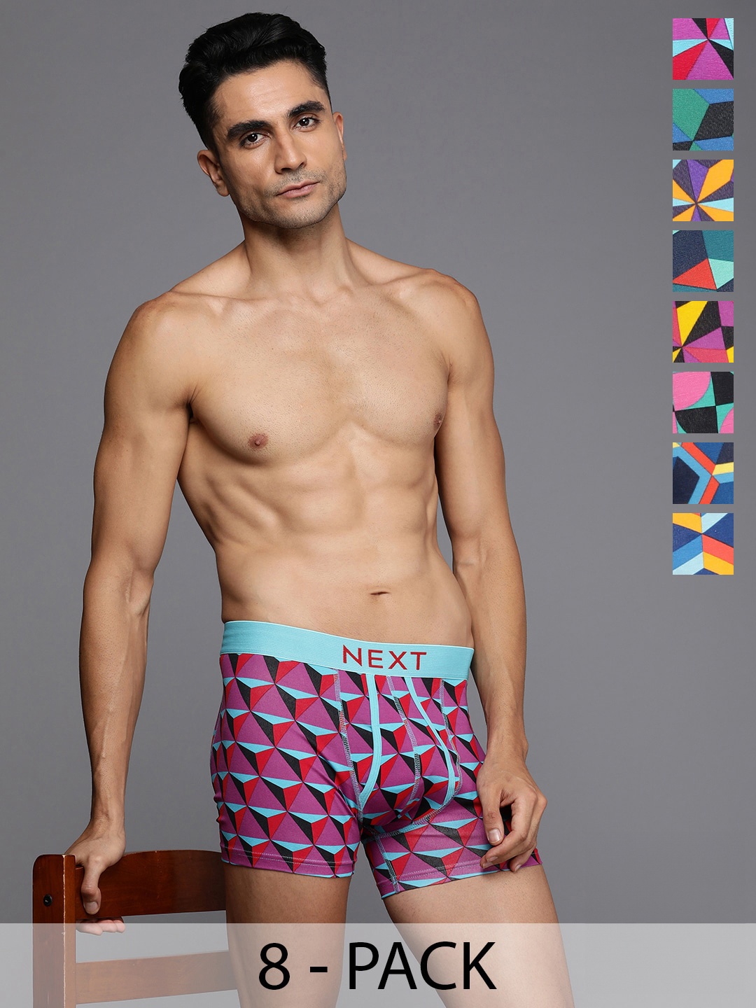 

NEXT Men Pack of 8 Boxers D52007, Multi