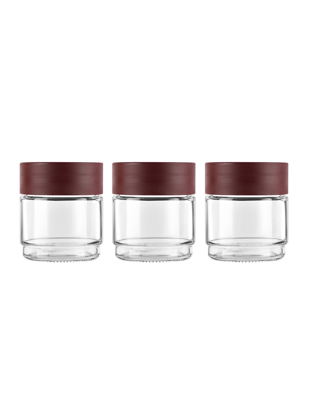 

Cello Modustack 3-Pieces Maroon Glassy Food Container With Tray - 500 ml Each