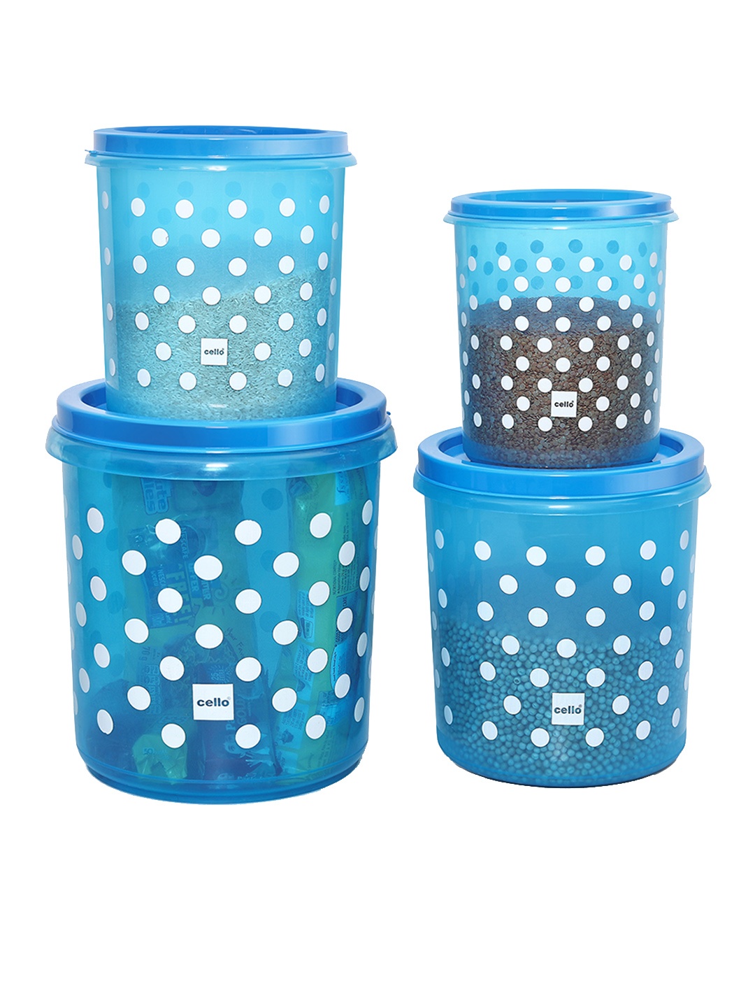 

Cello Hi Fresh 4-Pieces Blue & White Plastic Jumbo Containers 5L & 7L & 10L & 15L
