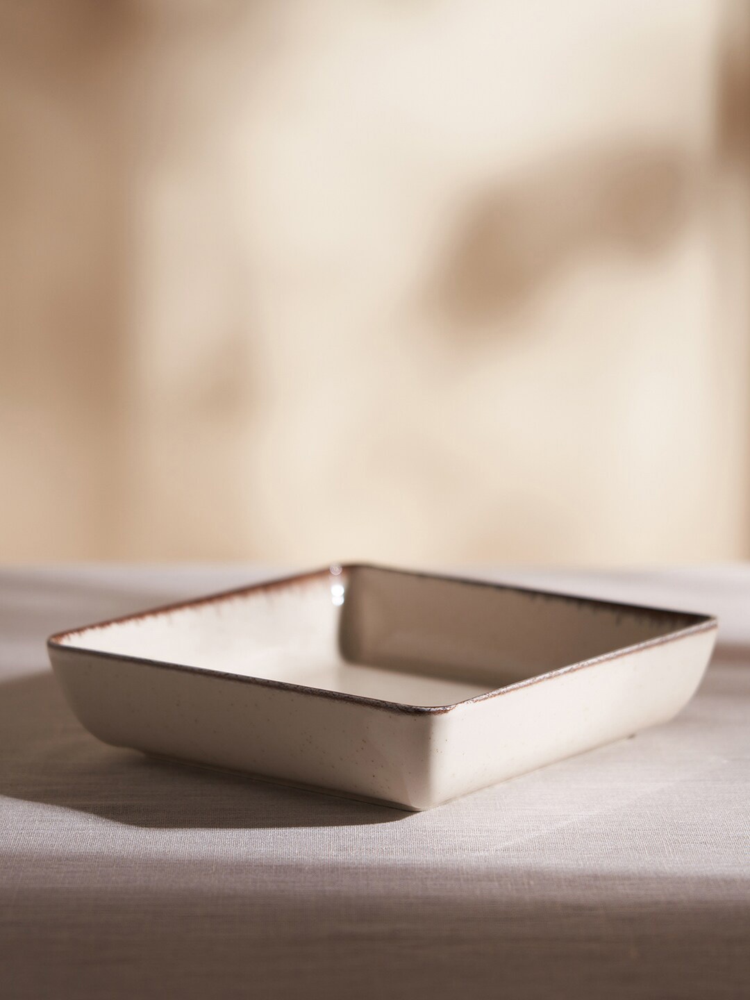 

Pure Home and Living Beige Porcelain Square Platter