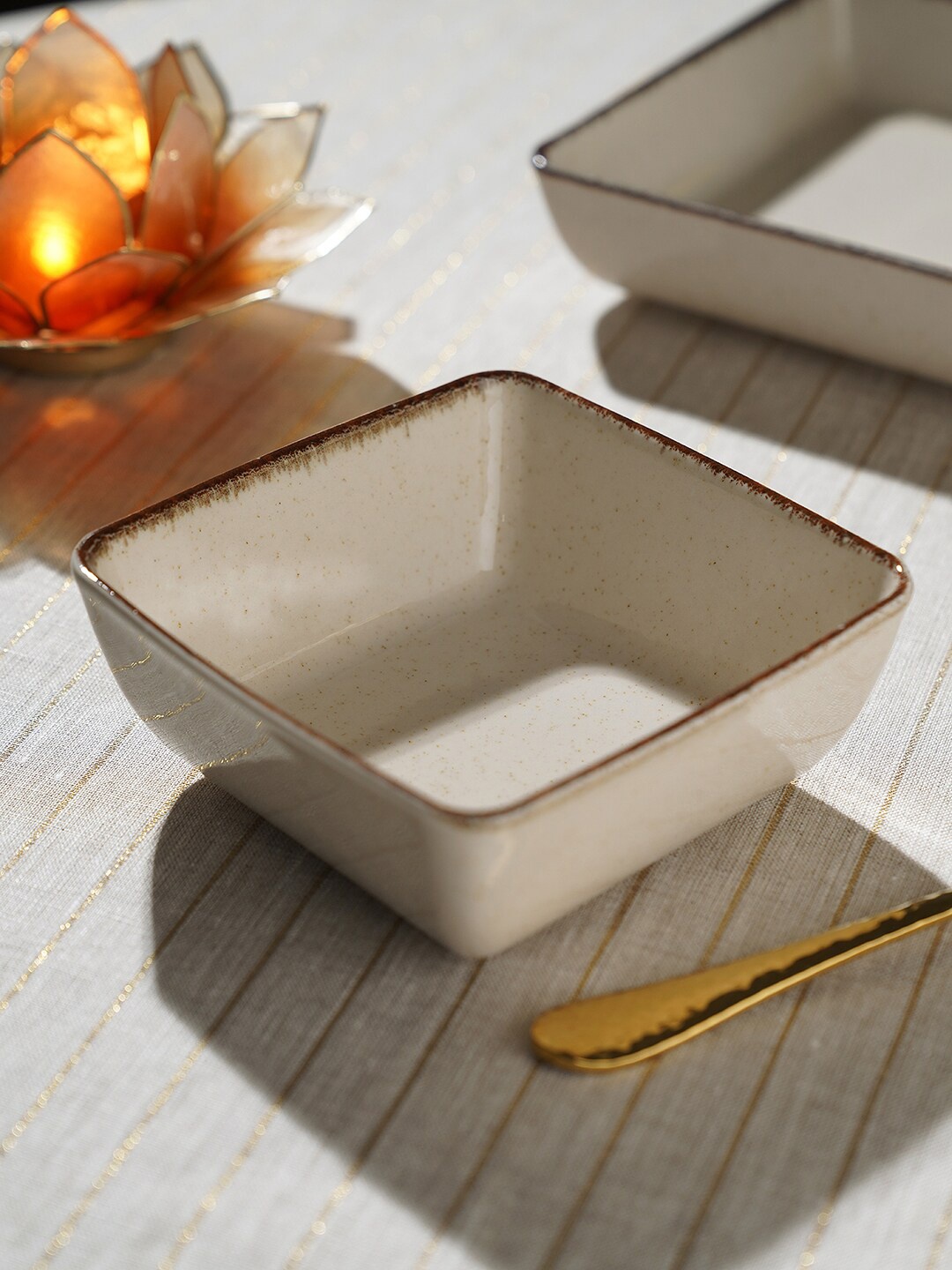 

Pure Home and Living Beige Square Porcelain Food Platter