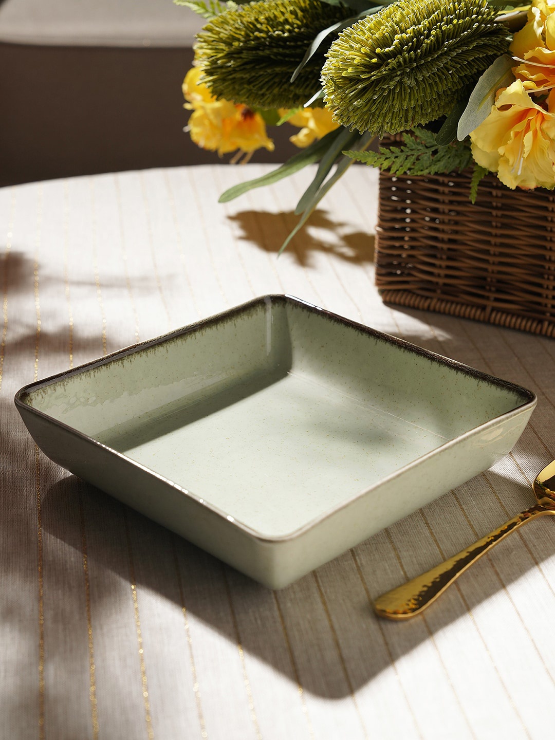 

Pure Home and Living Green Square Porcelain Food Platter