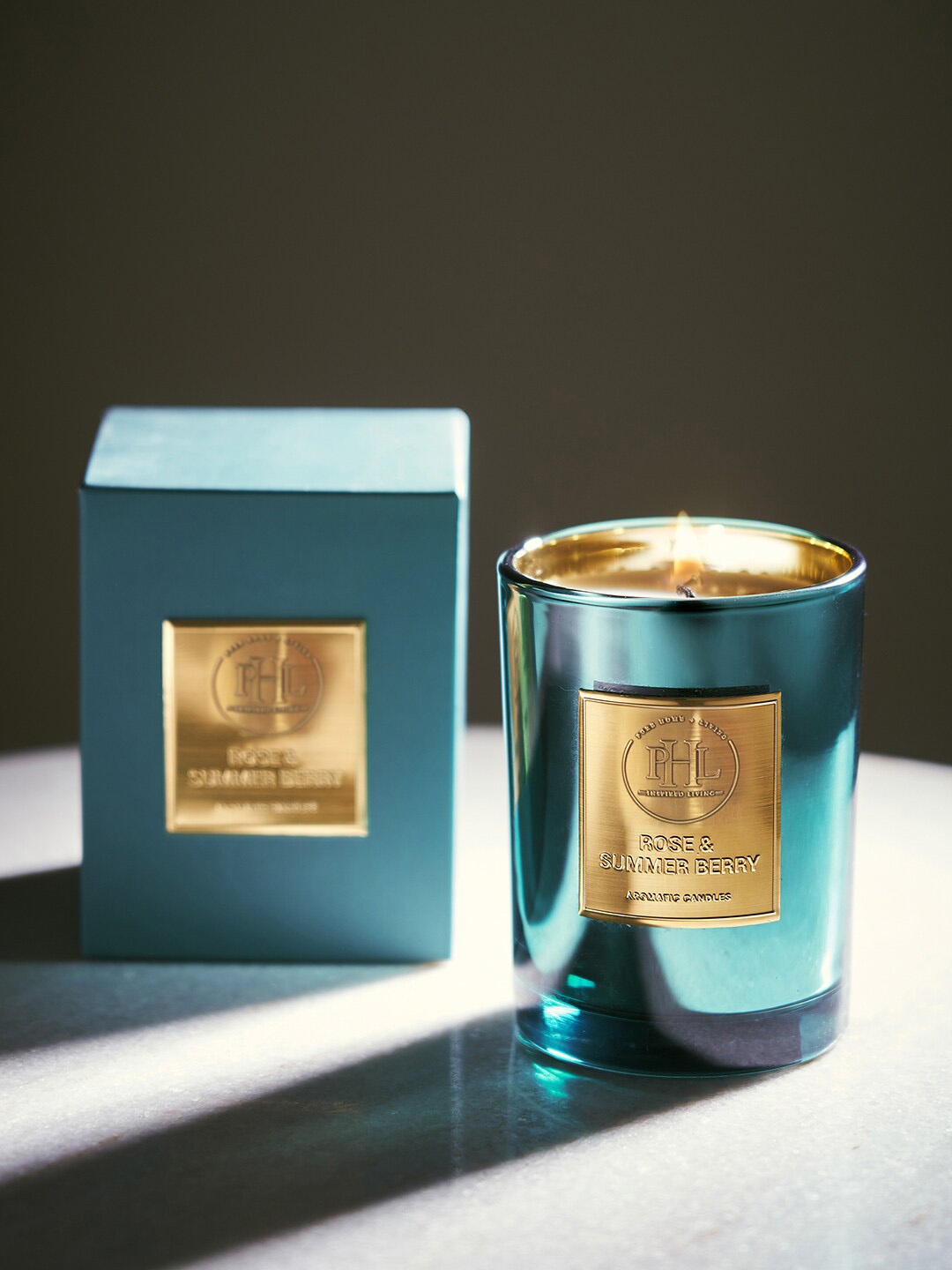 

Pure Home and Living Blue Berry Scented Teal Wax Filled Jar Candle