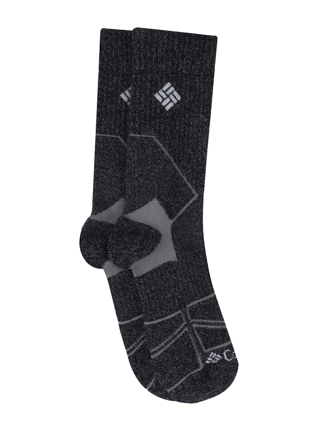 

Columbia Men Pack Of 2 Hike Qtr-Heelpwr Calf Length Socks, Black