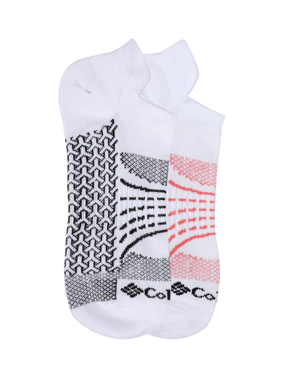 

Columbia Men Pack Of 2 Nosho-Actv-Mapped Ankle-Length Socks, White