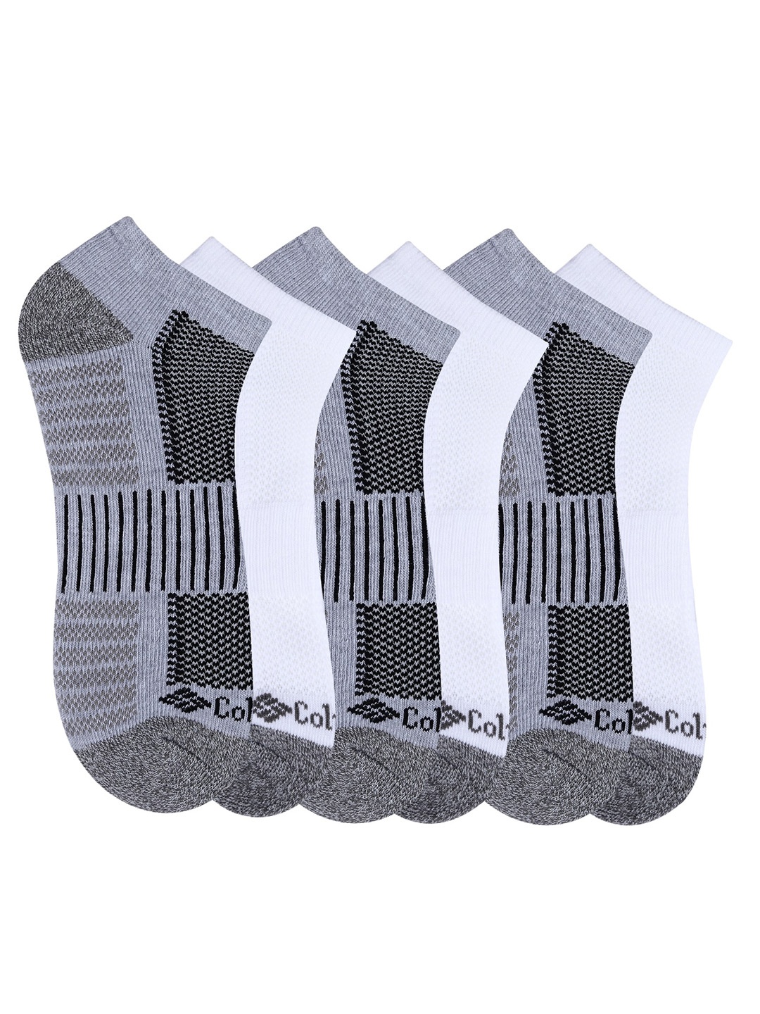 

Columbia Men Pack Of 6 NS/PIQ FTBED Ankle-Length Socks, Grey