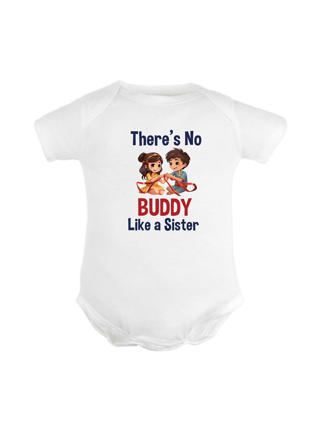 

FFLIRTYGO Infant Kids Typography Printed Cotton Bodysuit, White