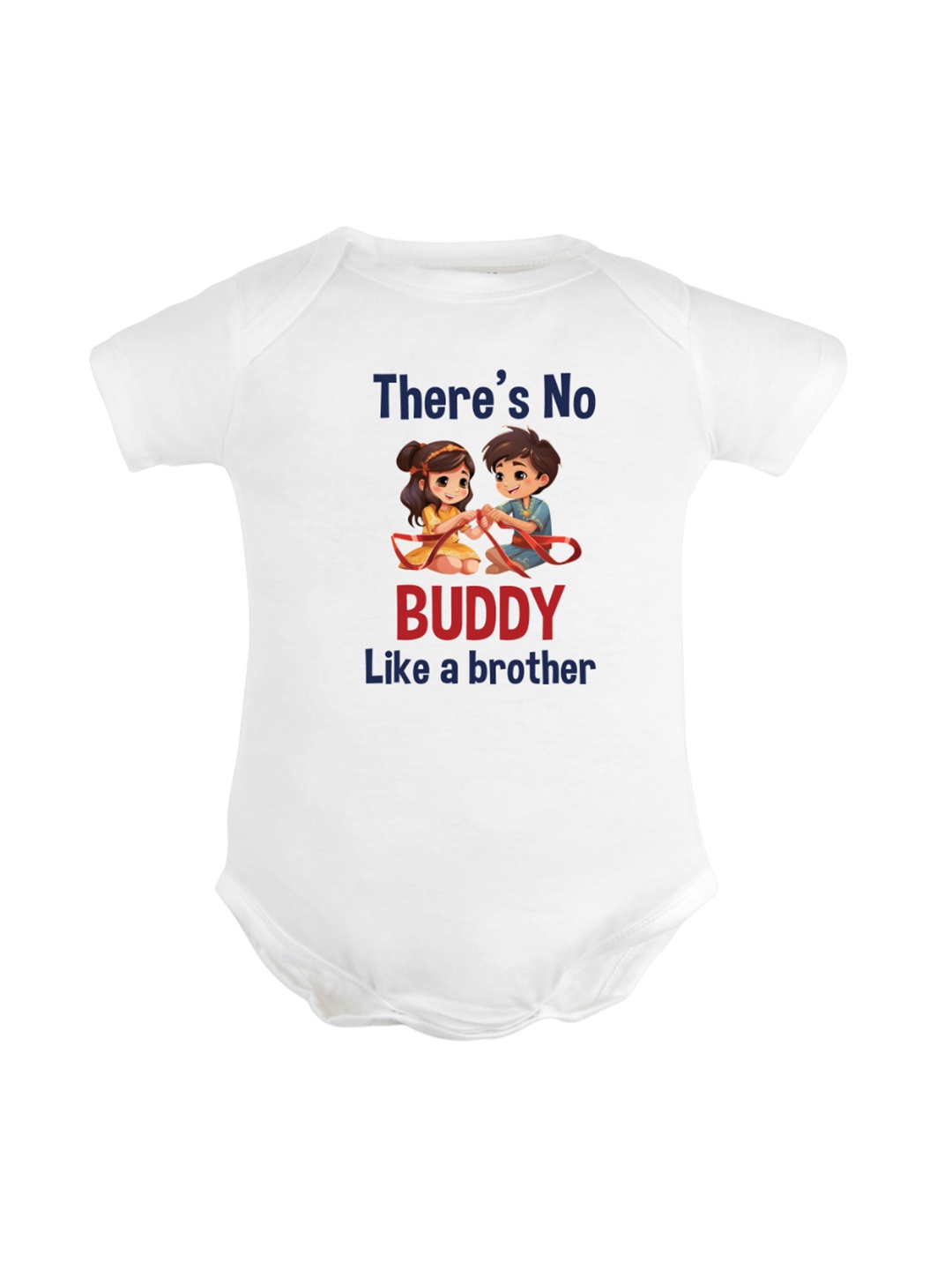 

FFLIRTYGO Kids Typography Printed Pure Cotton Bodysuit, White