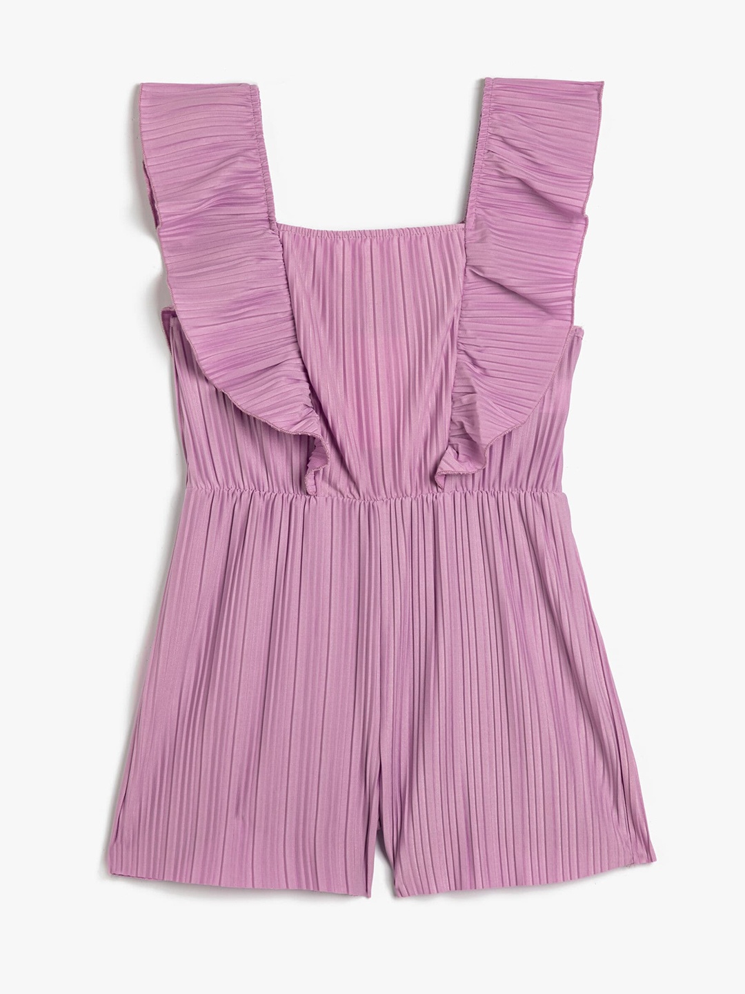 

Koton Girls Flutter Sleeves Playsuit, Purple