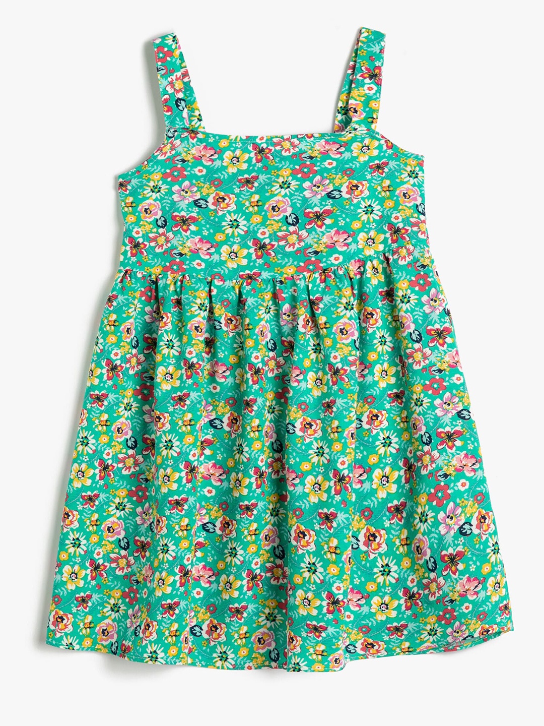 

Koton Floral Printed Shoulder Straps A-Line Dress, Green