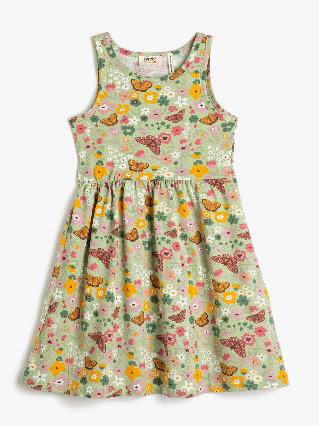 

Koton Conversational Printed Fit & Flare Dress, Green