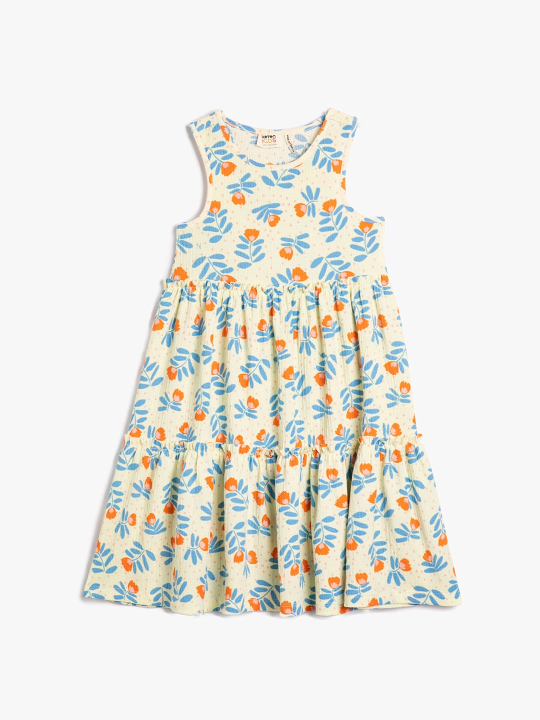 

Koton Girls Floral Printed Sleeveless A-Line Dress, Yellow