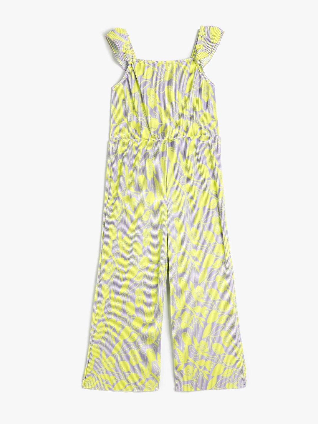 

Koton Floral Printed Shoulder Straps Basic Jumpsuit, Yellow