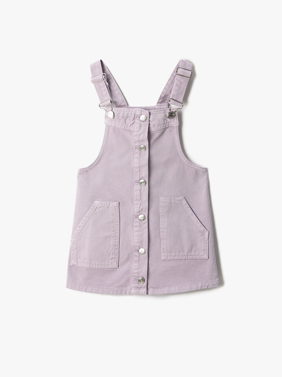 

Koton Girls Denim Pinafore Dress, Purple