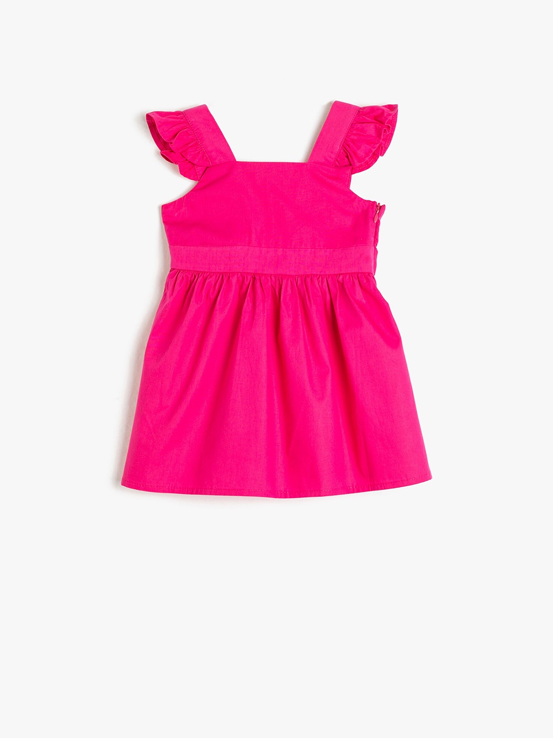 

Koton Girls Square Neck Fit & Flare Dress, Fuchsia