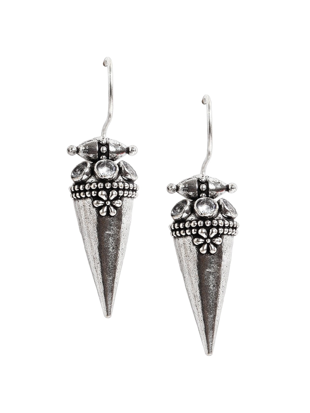 

EL REGALO Contemporary Drop Earrings, Silver