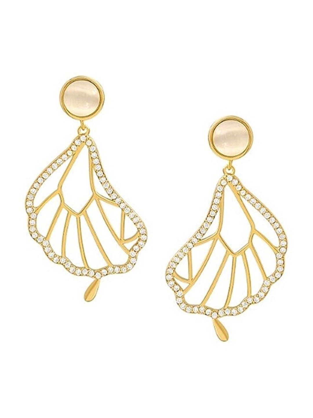 

EL REGALO Contemporary Drop Earrings, Gold