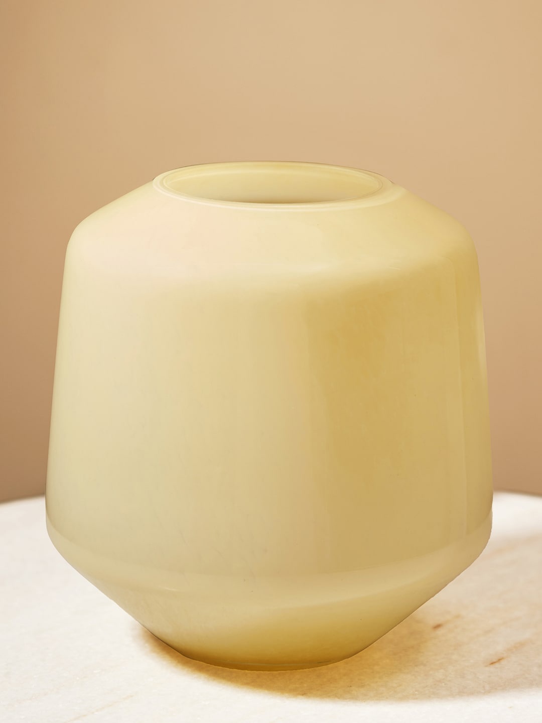 

Pure Home and Living Yellow Round Glass Vase