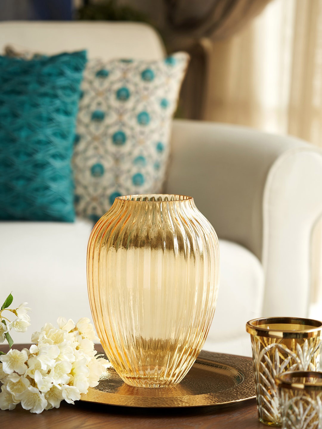 

Pure Home and Living Brown Textured Glass Vase
