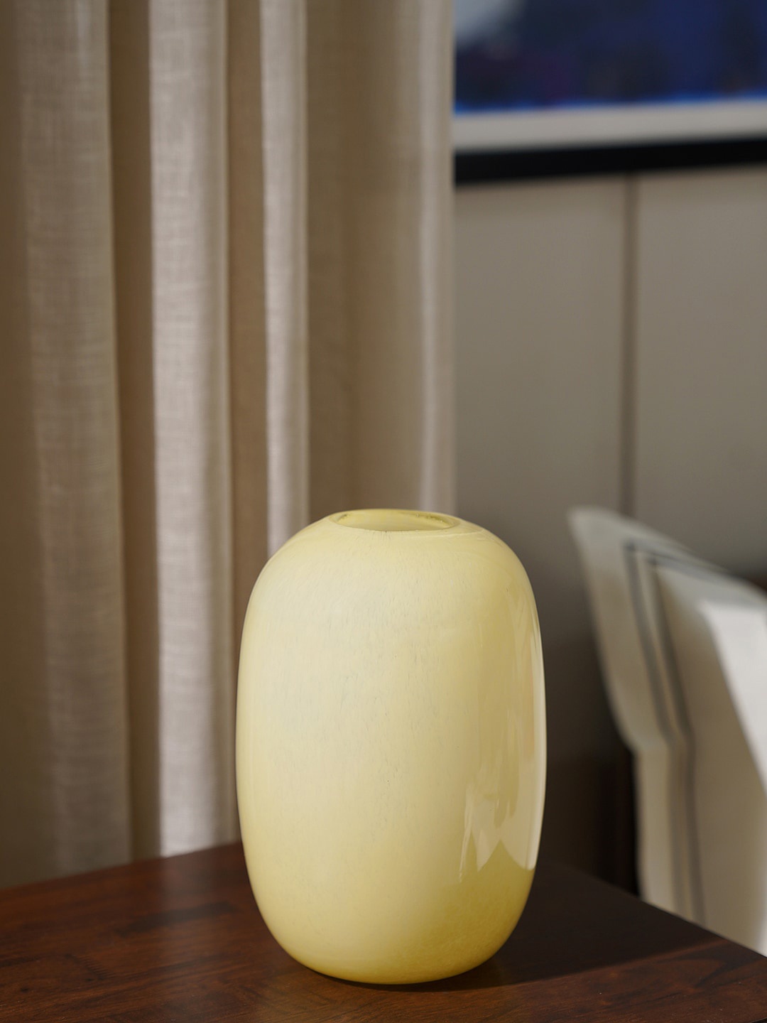 

Pure Home and Living Yellow Round Glass Vase