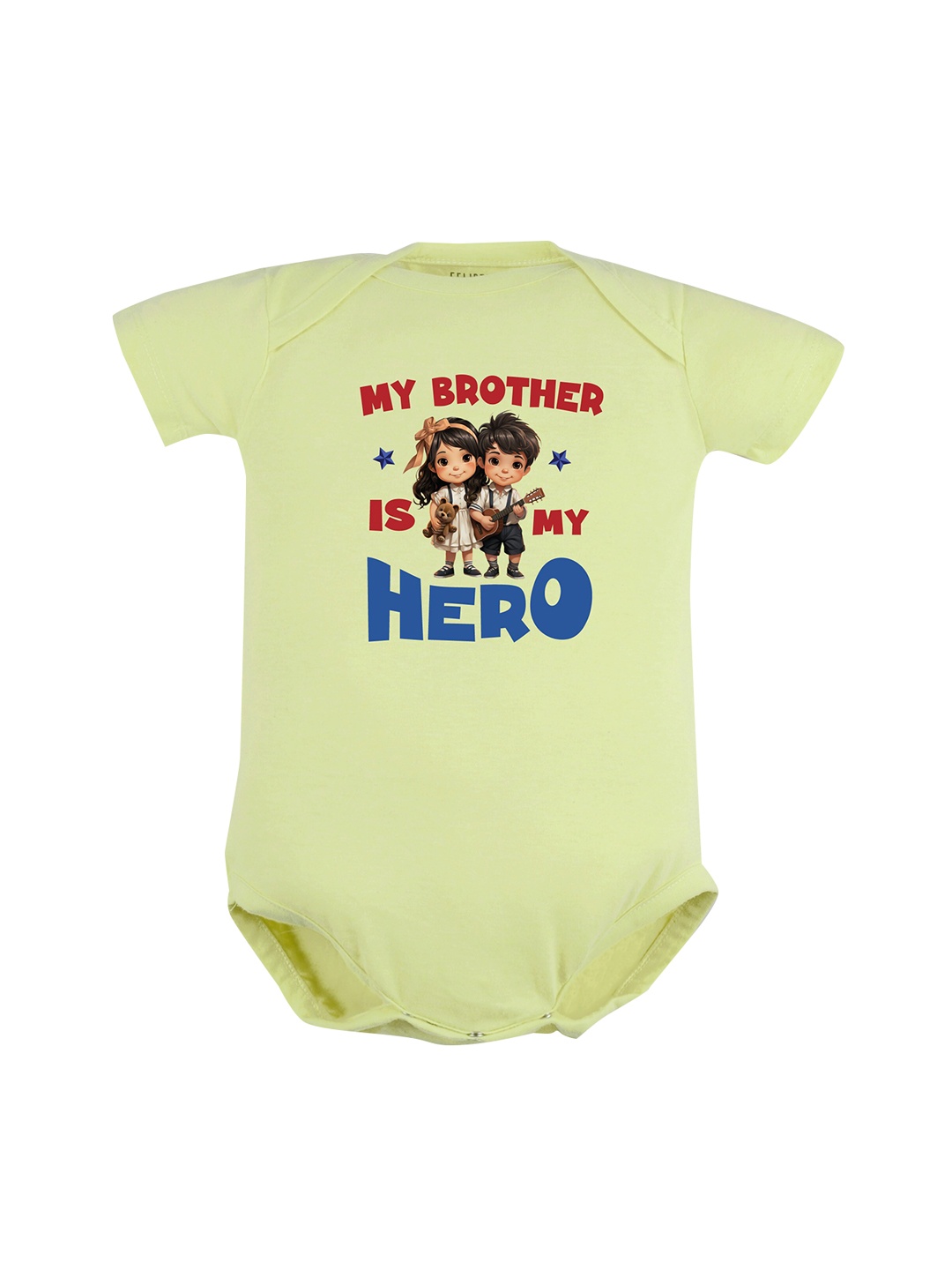 

FFLIRTYGO Infants Kids Typography Printed Pure Cotton Bodysuit, Green