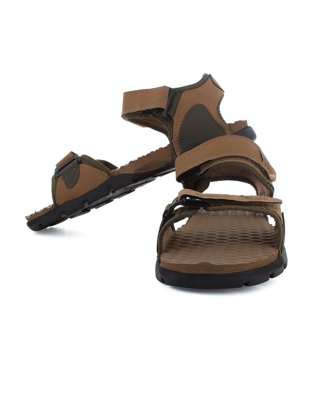 

Sparx Men Textured Floater Sports Sandals, Olive