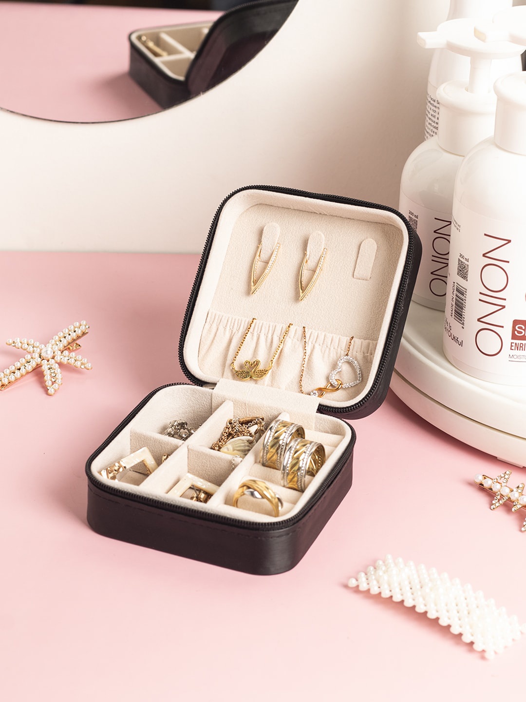 

MARKET99 Black Jewllery Box Organisers