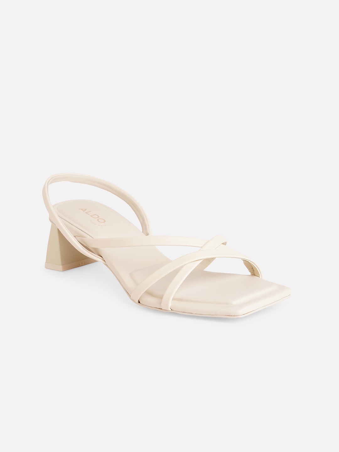 

ALDO Strappy Open Toe Block Heels, White