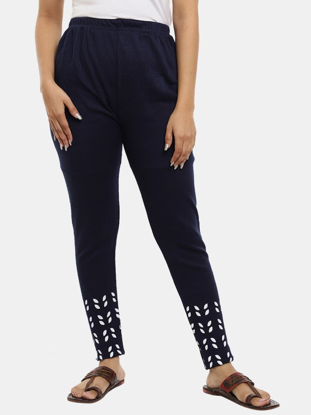 

V-Mart Ankle Length Cotton Leggings, Navy blue